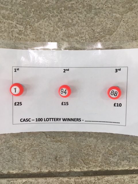 Winning numbers August – CASC 100 Lottery